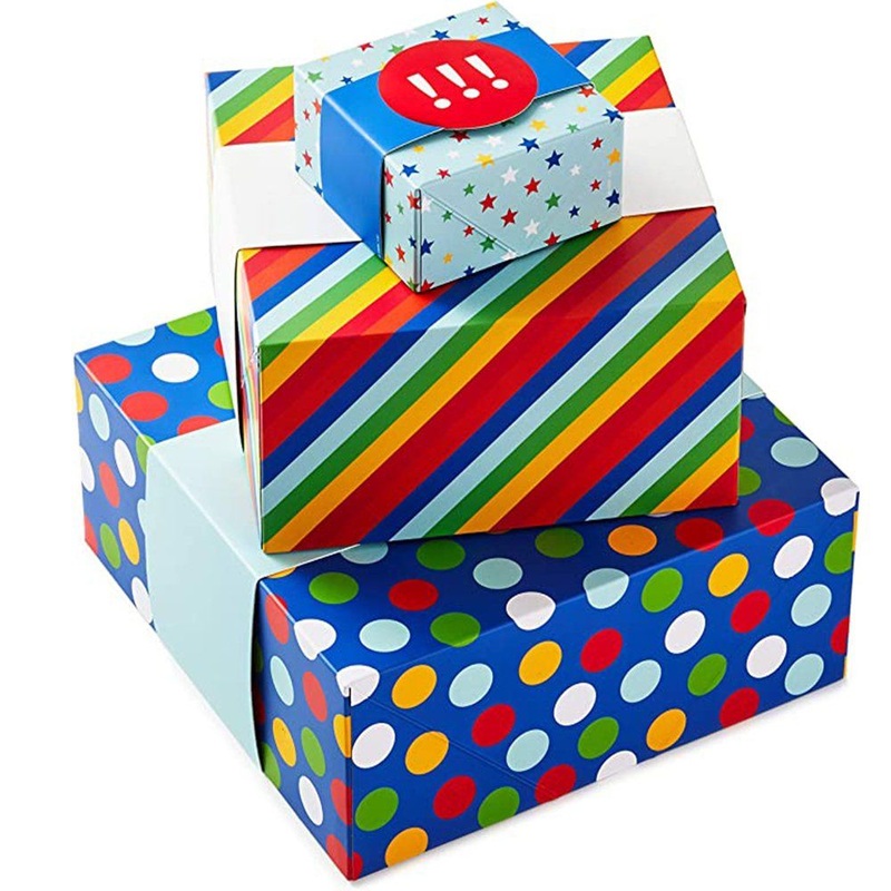Glitter UV Colorful Polka Dots Paper Gift Box – Paper Gift Box and Printed Box price