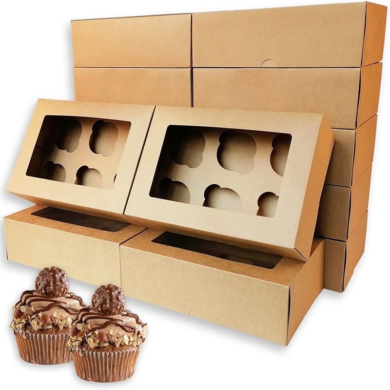 Kraft Brown Bakery Boxes with Window – Paper Mailer Box and Printed Box price