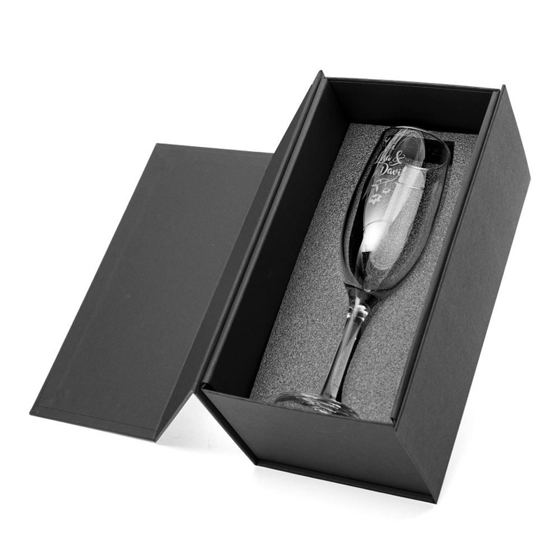 Personalized Empty 2 Two Wine Champagne Flute Glass Gift Packaging Box with Logo – Gift Box and Packaging Boxes price