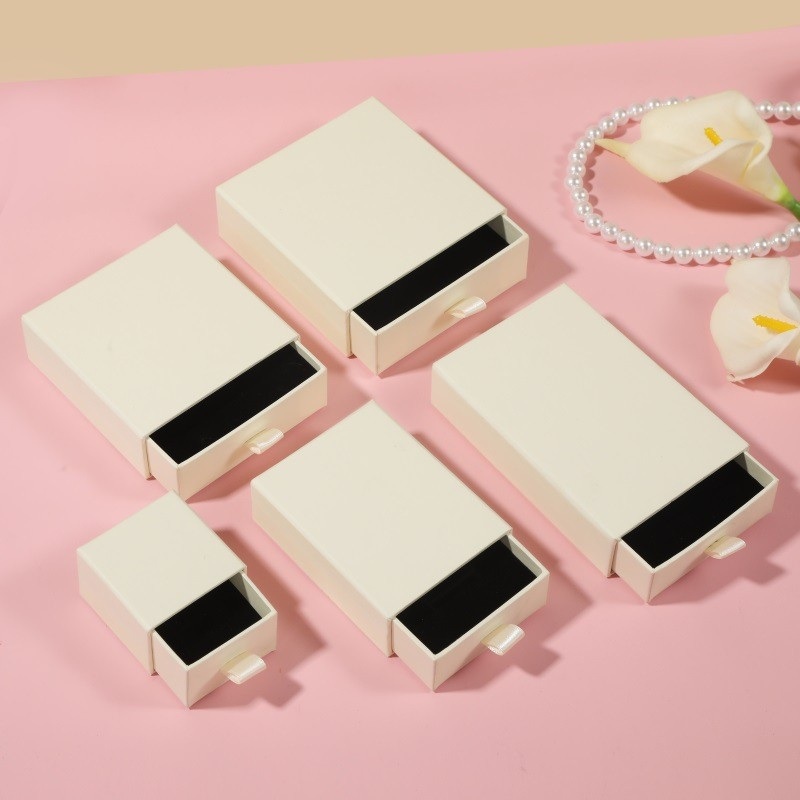 Luxury Custom Logo Rectangle Drawer Paper Jewelry Pull out Box Packaging for Ring Earring Necklace Bracelet Christmas Jewellery Box Gift Drawer Cardboard Box – Drawer Paper Box and Pull out Perfume Box price