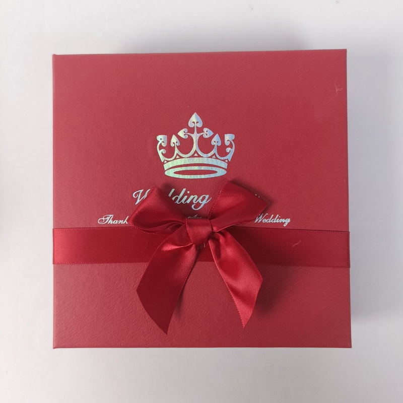 Custom Lid and Base Cardboard Gift Packaging Box with Ribbon – Custom Gift Box and Jewelry Cosmetics Box price