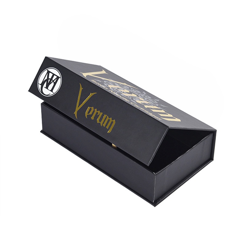 Luxury Custom Logo Black Rigid Cardboard Jewelry Magnet Gift Packaging Boxes Eco-Friendly Perfume Bottle Souvenirs Paper Shipping Box with Insert – Gift Box and Packaging Box price