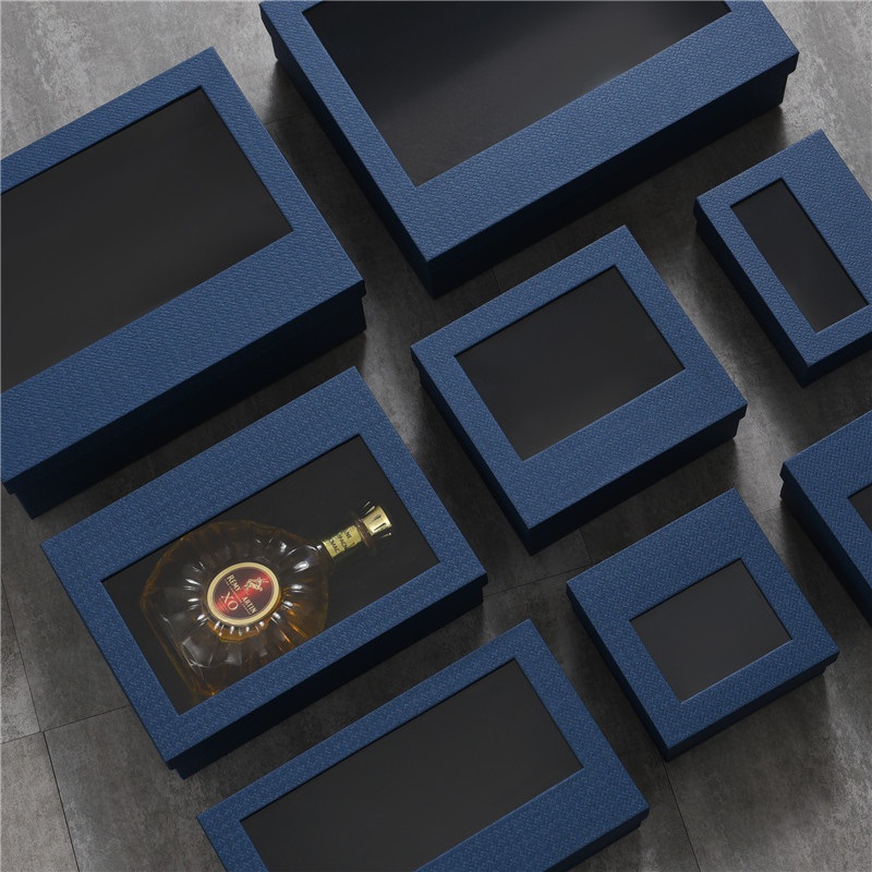 Wine Packing Box Blue Sky Cover Gift Box Customized Spot Rectangular Gift Box – Food Paper Box and Packaging Boxes price