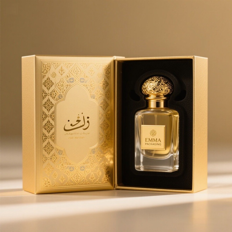 15ml Small Gold Plated Islamic Perfume Box with Islamic Patterns – Arabic Perfume Box and Perfume Box with Bottle price
