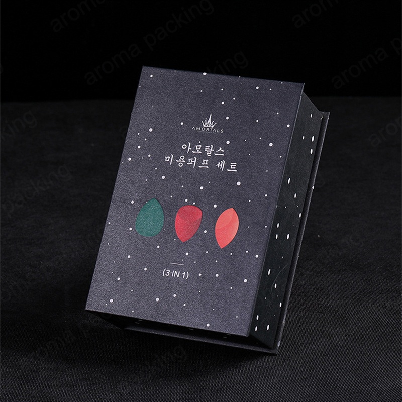 Black Kraft Treats Magnet Gift Boxes with Inserts and Display Windows Box – Black Cosmetic Box and Square Packaging price