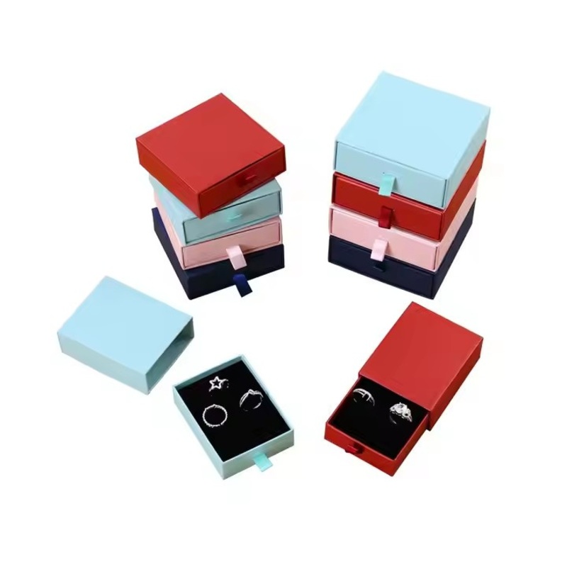 Customizable Small Western Jewelry Box Slide Factory Supplied for Rings Necklaces Gift Boxes for Small Businesses Embossed – Jewelry Packaging Box and Jewelry Box price