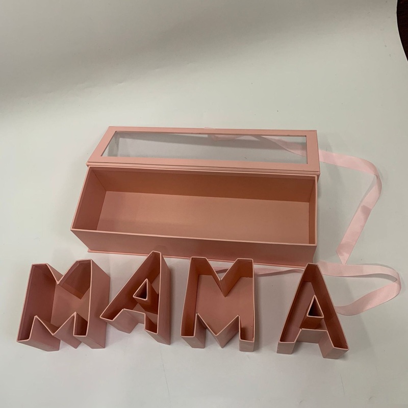 Mothers Day I Love You Alphabet Rectangle Flower Box Forever Soap Box Wedding Accompaniment Gift Boxes – Bag and Gift Box price