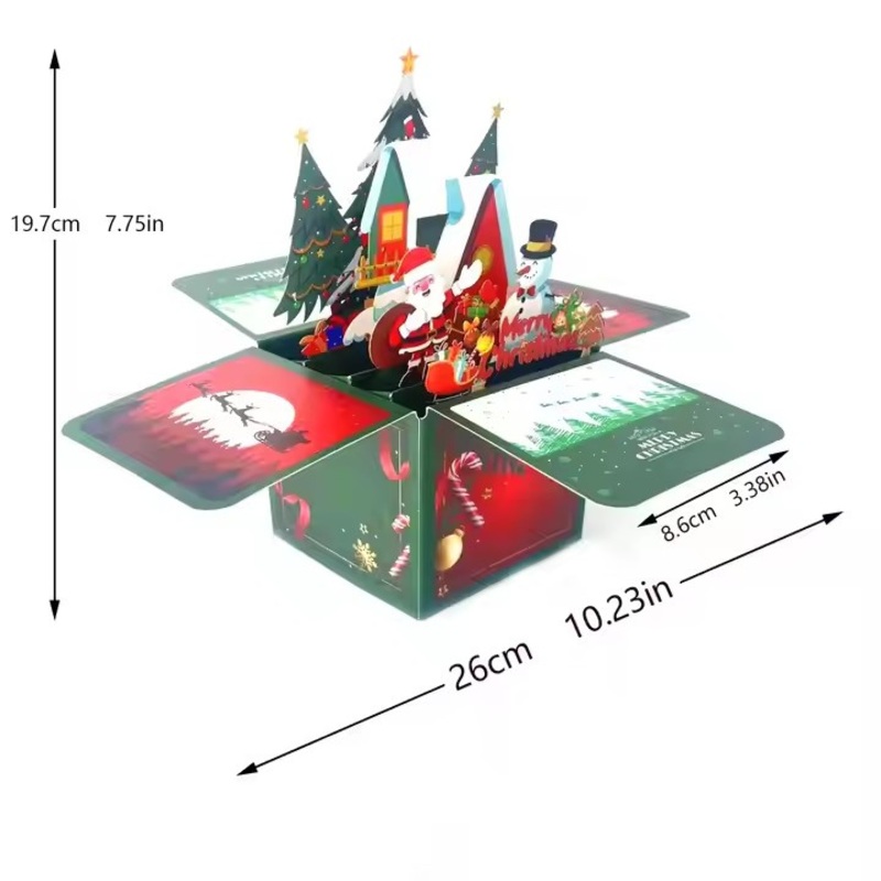 New Arrival Personalized Christmas Gift Box Handmade Specialty Paper with Custom Embossing Festive Thank You Cards – Packaging Box and Folding Box price