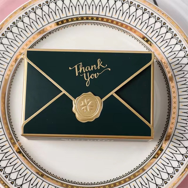 New Simple Creative Bronzing Gift Box Packaging Envelope Shape Wedding Candy Bags Birthday Party Cosmetic Packaging Box – Bronzing Gift Box and Cosmetic Packaging Box price