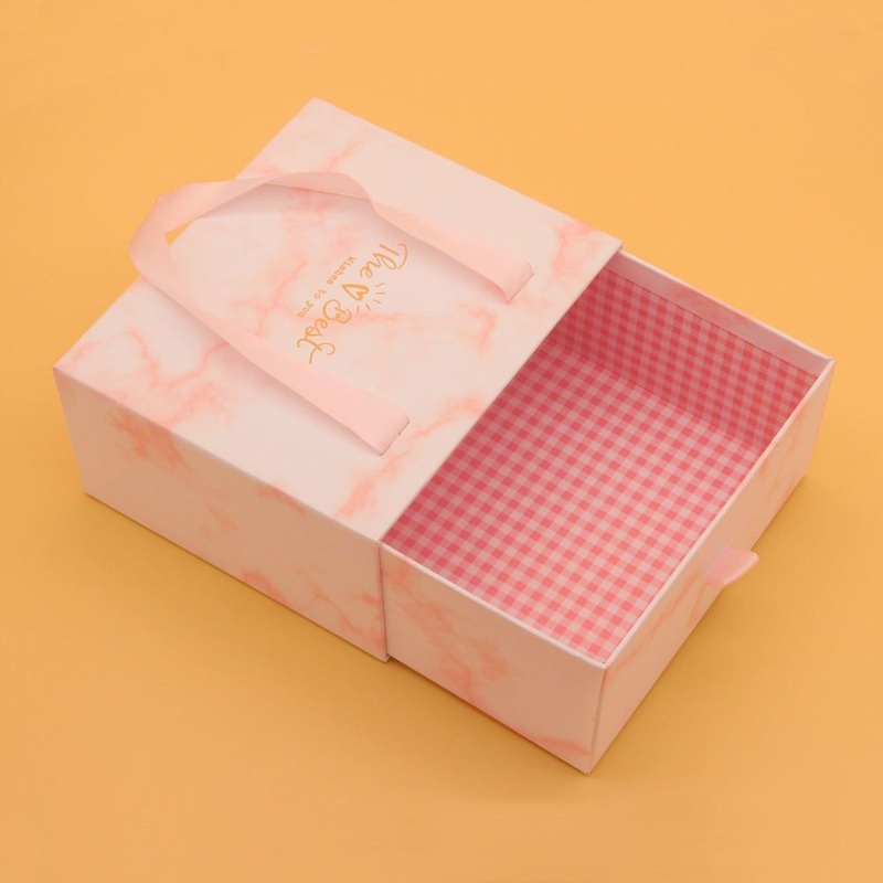 Personalised Fragrance Marble Bridesmaid Scatole Da Regalo Sliding Drawer Gift Packaging Box with Ribbon Handle – Paper Box and Gift Box price