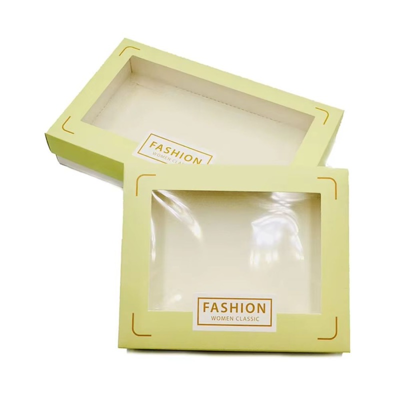 Product Packaging Box Underwear Socks Leggings Clothing Window Paper Box – Window Paper Box and Product Packaging Box price