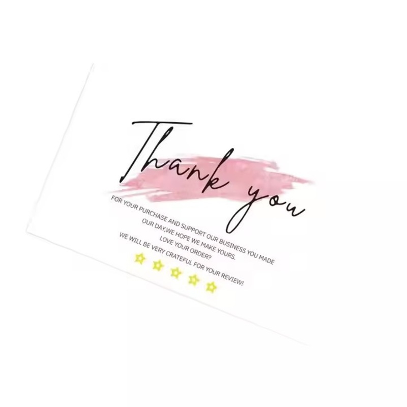 Custom Eco-Friendly Coated Paper Greeting Card Five-Star thank You Gift Card Packaging with Personalized Logo – Thanks Cards for Business and Greeting Card price