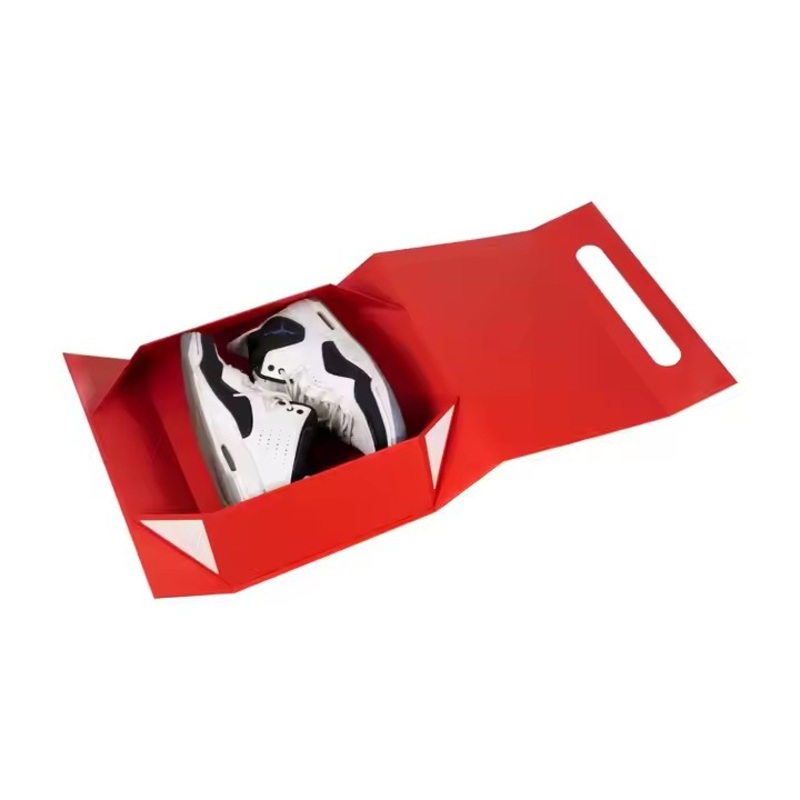 Factory Eco-Friendly Rigid Custom Logo Printing Luxury Shoes Clothing Packaging Folding Magnetic Gift Box with PU Handle – Packaging Box and Folding Box price