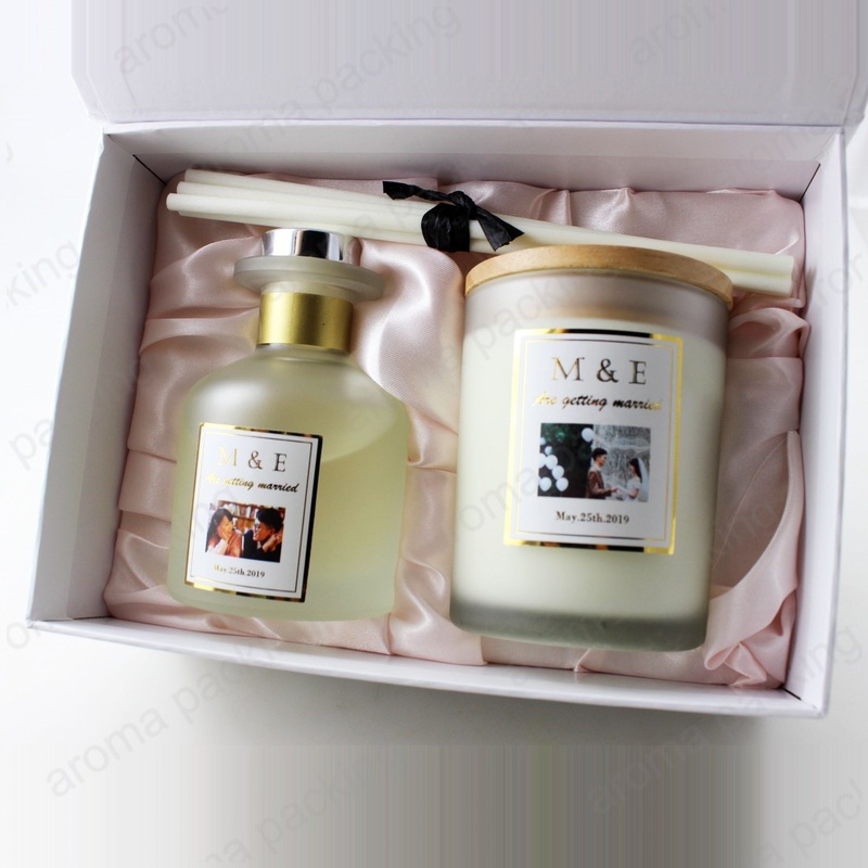 Unique Frosted Glass Candle Jar Paper Box for Wedding Gifts – Packaging Box and Frosted Candle Jar price