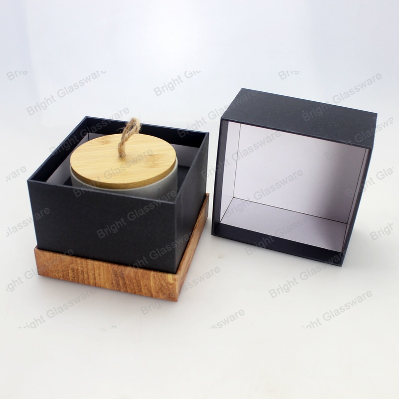Black Square Paper Box with Wood Texture Bottom for Cement Jars – Packaging Box and Customized Design price