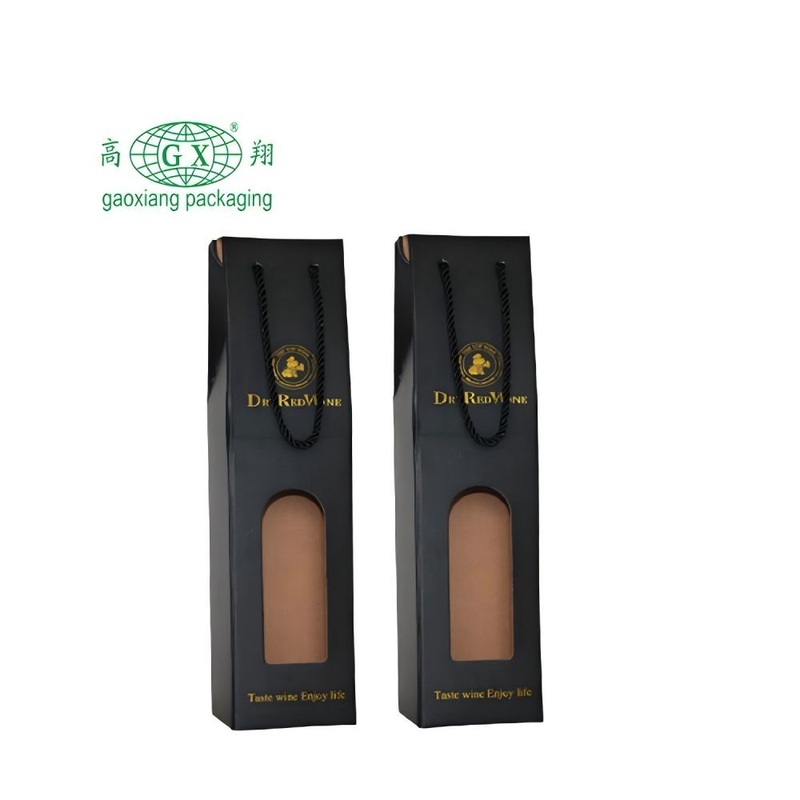 Custom Logo Printing Wine Beer Beverage Packaging Kraft Paper Gift Box with PVC Window – Wine Packaging and Beverage Box price