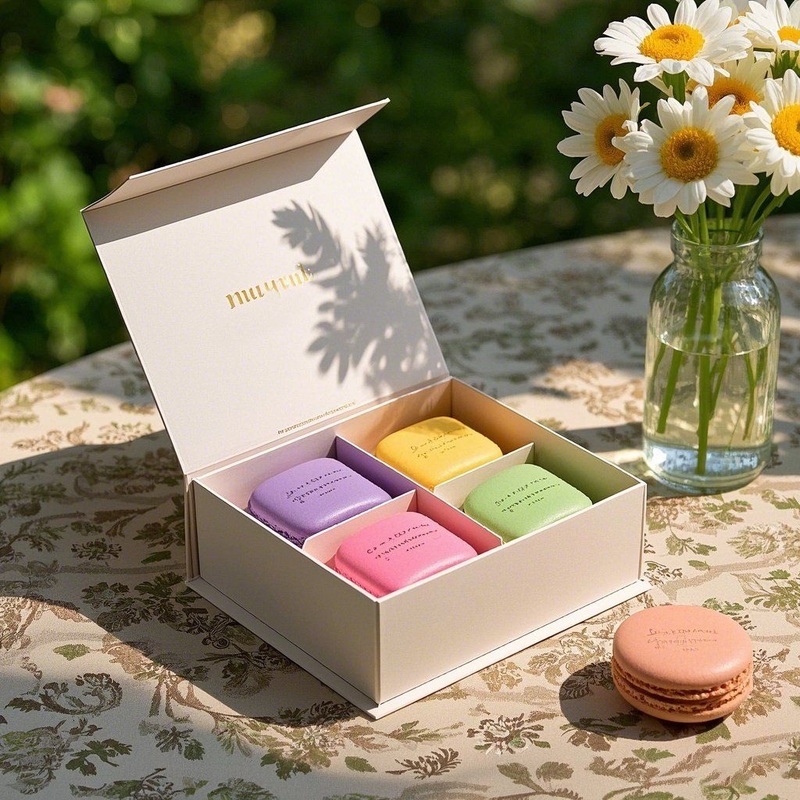 Eco-Friendly Custom Embossed Logo Recyclable Magnetic Closure Macaron Packaging Hard Box for Macarons – Gift Box and Red Wine Box price