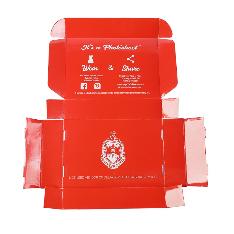High Quality Paper Box Fancy Design Red Glossy Box – Food Box and Shopping Box price