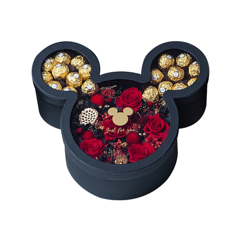 Luxury Mickey Mouse Shaped Flower Gift Packaging Box with Lid Customize – Paper Gift Box and Gift Box price
