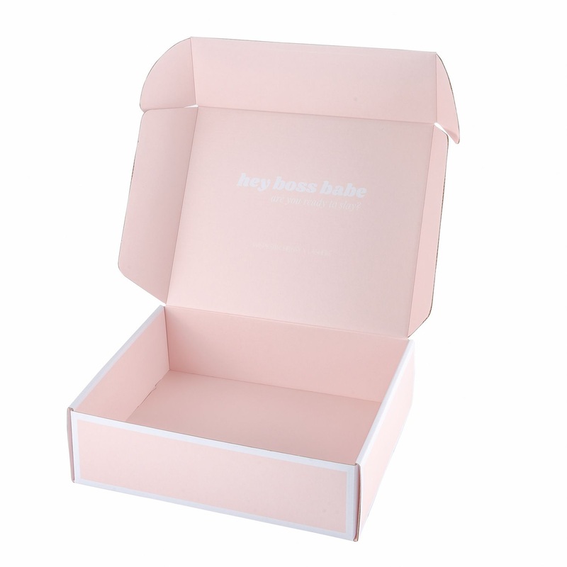 Biodegradable Promotional OEM Custom Logo Pink Clothing Paper Box – Kraft Paper Box and Custom Packaging Box price