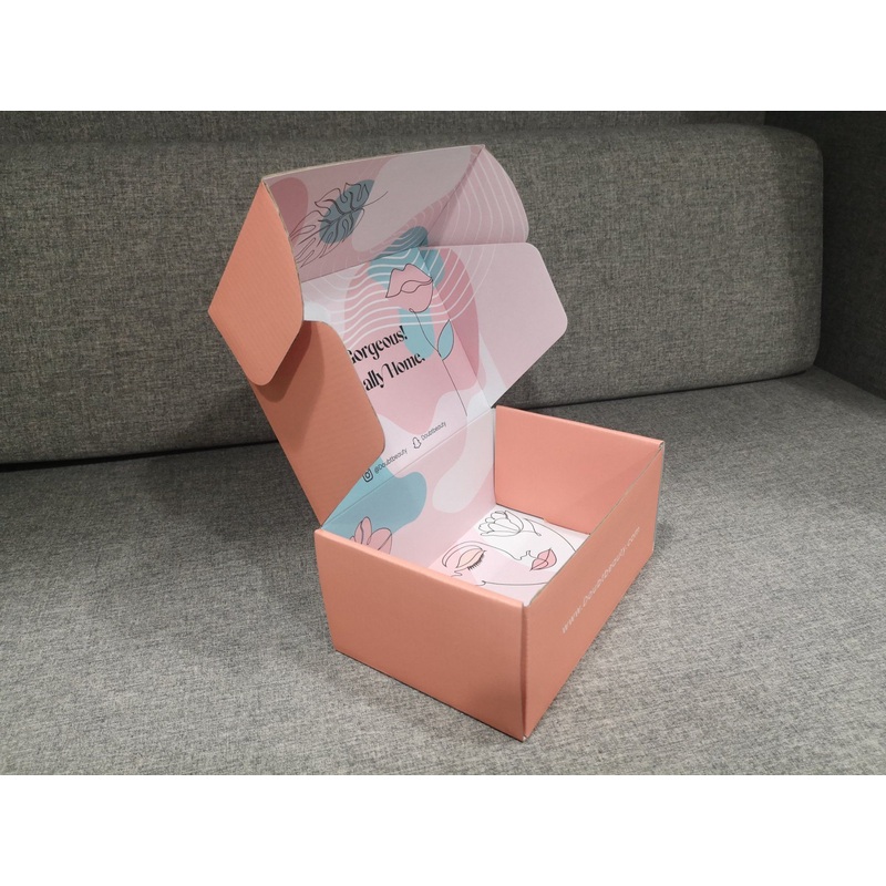 Luxury Custom Logo Printed Double Sides Printing Cosmetic Makeup Mailer Box – Makeup Box and Mailer Box price