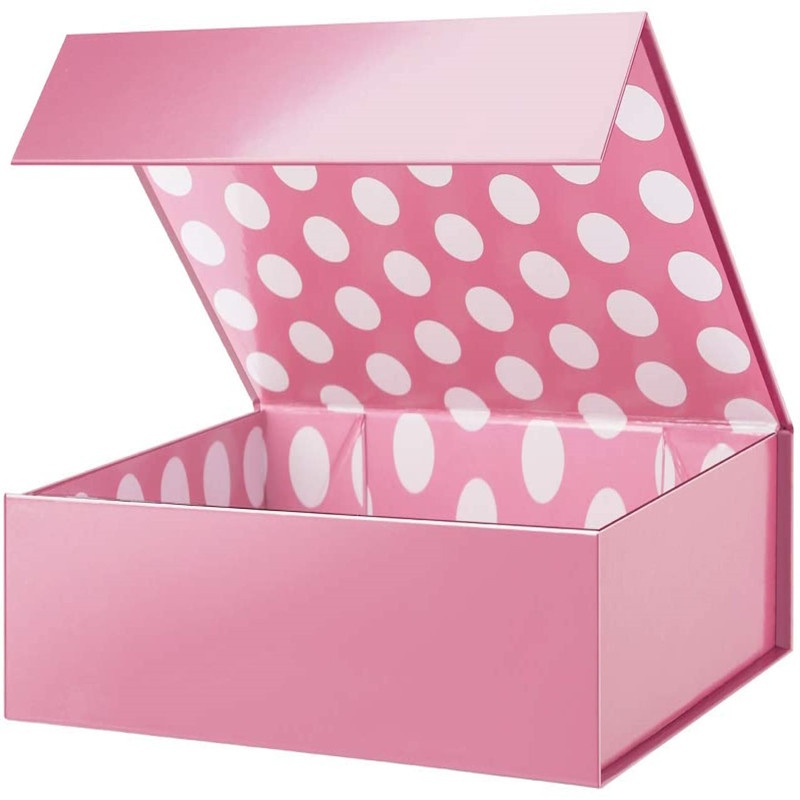 Pink Cardboard Clothes Packaging Folding Paper Gift Box with Magnetic – Gift Box and Packaging Box price