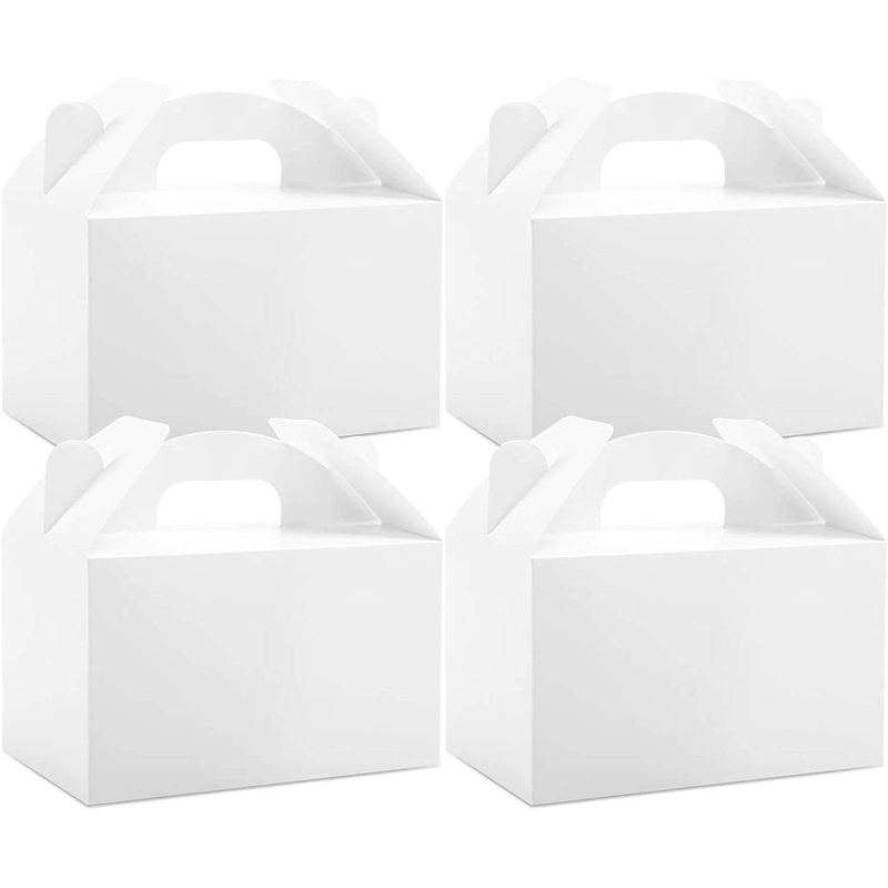 Factory Biodegradable Paper Cake Packaging White Kraft Paper Box with Handle Fancy Eco-Friendly Cardboard Cake Box – Cake Box and White Paper Box price