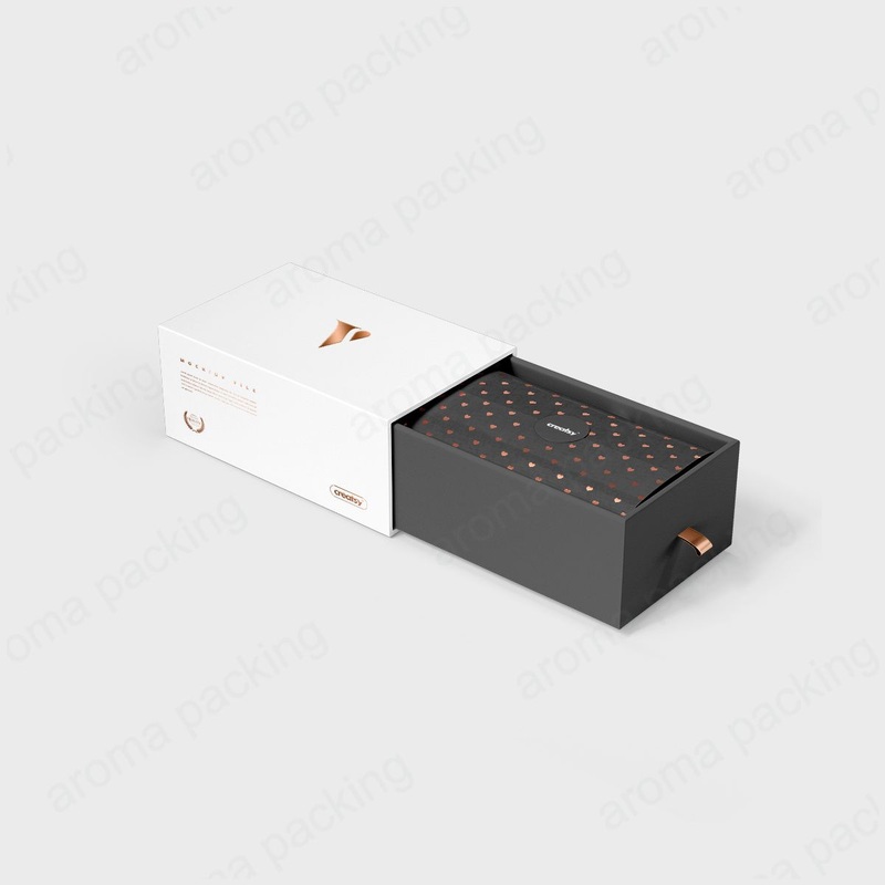 Custom Logo Promotional Embossed Sliding Box Gift Packaging Paper Drawer Box – Hard Rigid Cardboard and High Quality Packaging price