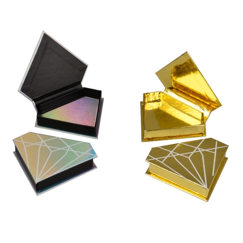 Hot Sale Custom Diamond Shape Gift Box Creative Eyelash Box – Creative Eyelash Box and White Eyelash Box price