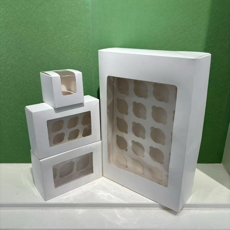 Mini 24 Holes Square Craft Paper Cupcake Box with White Inserts – Box Factory and Food Box price