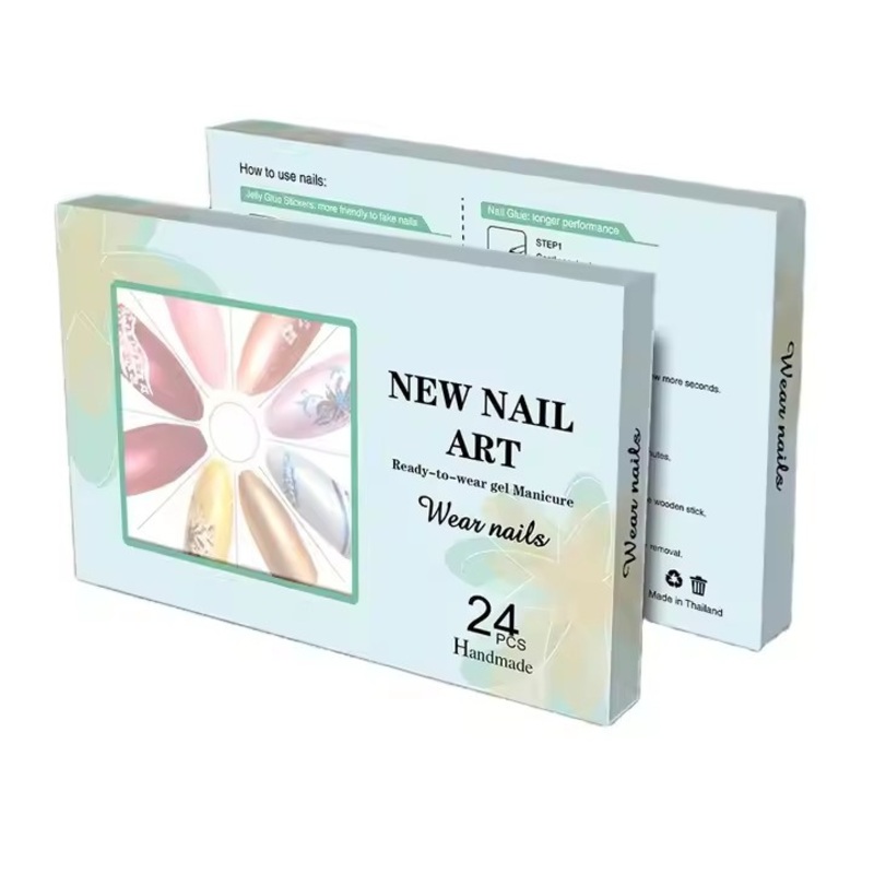 24PCS Press on Nails Wholesale Cmyk 4-Color Printing Custom Logo Matt Lamination Cosmetic Packaging Box for Face Cream – Cosmetic Packaging Box and Folding Box price