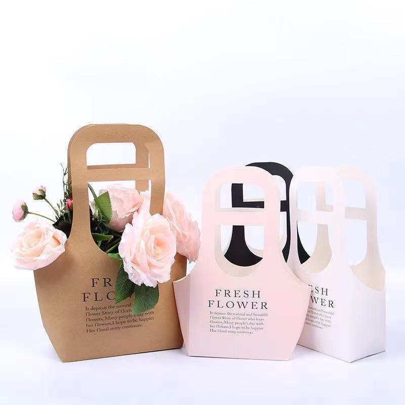China Wholesale Kraft Paper Flower Packaging Bag Hand Flower Packing Paper Gift Box – Box and Packaging price