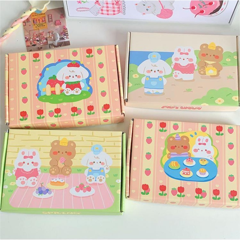 Custom Design High Quality Wholesale Cute Rabbit Logistics Box Cute Packaging Box Gift Box Carton Packaging Box Corrugated Box Case Carton Printing – Green Gift Box and Birthday Gift Box price