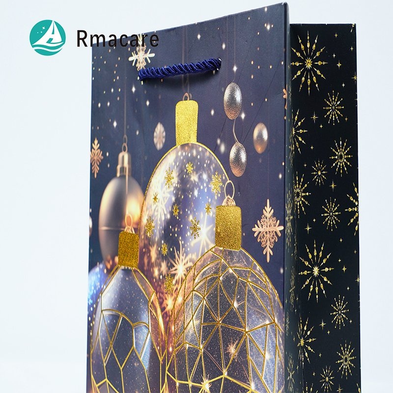 Wholesale Custom Printed Paper Bags Square Bottom Paper Bag Kraft Paper Bags with Handles – Wine Bag and Gift Bag price