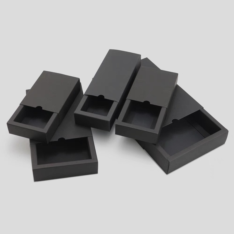 Wholesale Eco-Friendly Sliding Chocolate Candy Packaging Box Black Cardboard Paper Gift Box Cosmetic Perfume Paper Box – Paper Box and Gift Box price