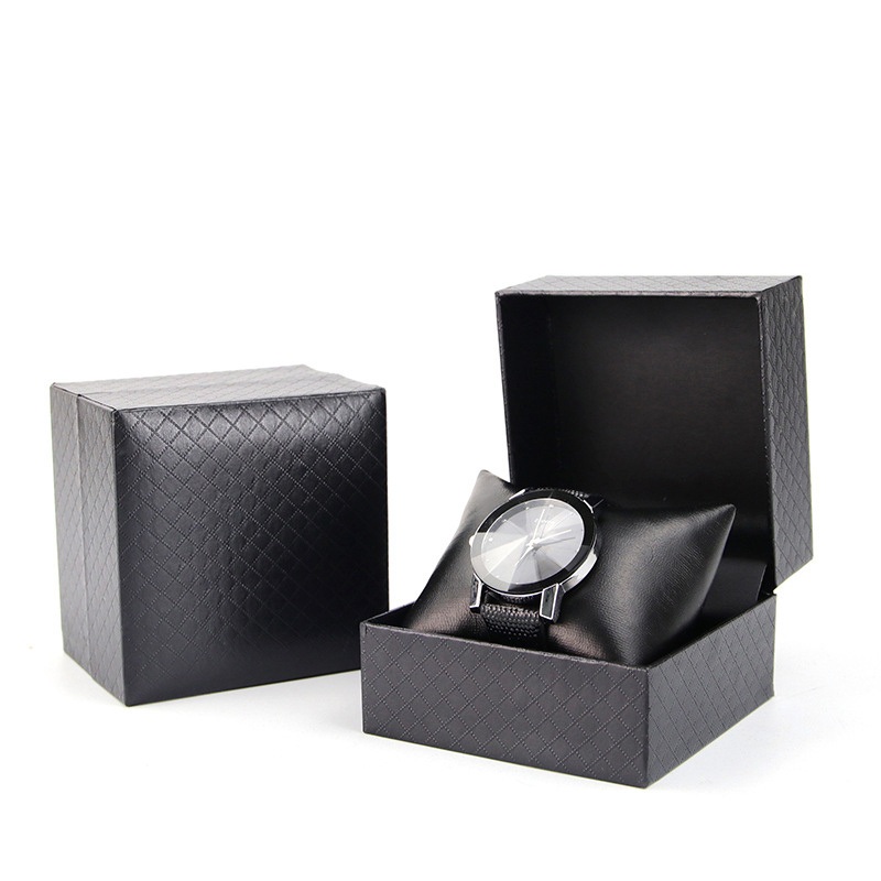 Spot Supply High-End Watch Gift Packaging Box Wholesale Customized Logo Black Single Watch Display Box Manufacturers – Paper Box and Paper Case price