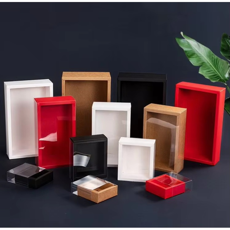 Window Drawer Packaging Kraft Paper Gift Box Tea Dessert Cake Paper Box – Kraft Paper Box and Tea Paper Box price