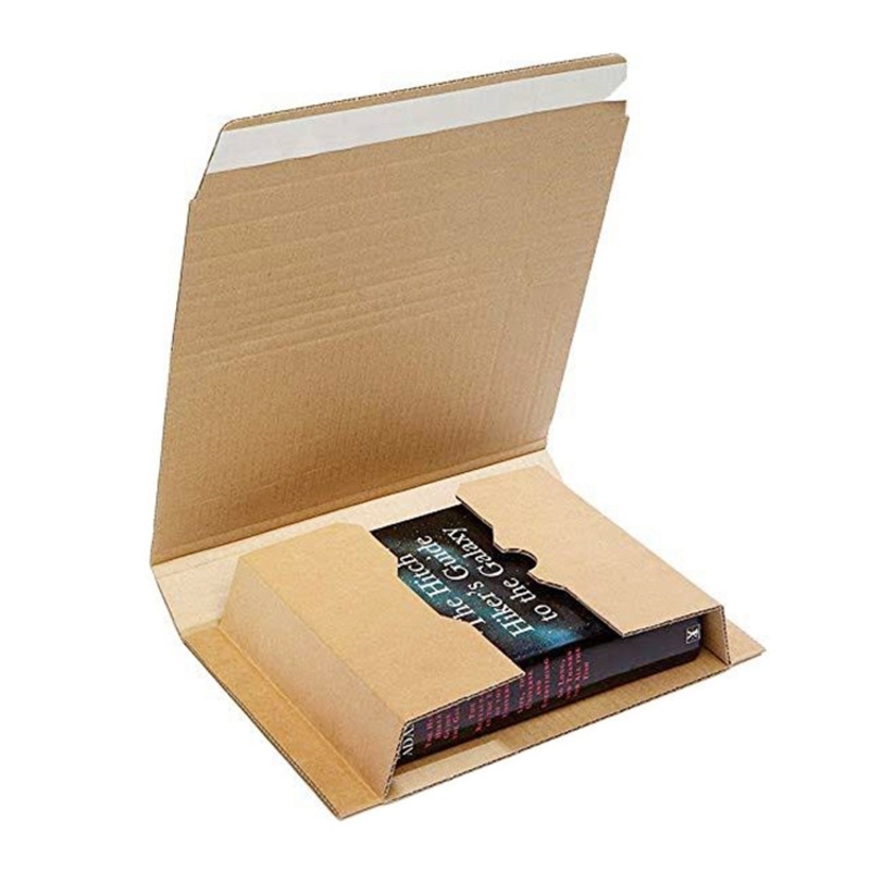 Self Seal Wraparound Book Mailers Adjustable Packaging Box Mailing Book Wrap Cardboard Postal Boxes – Book Wrap Box and Book Mailing Box price
