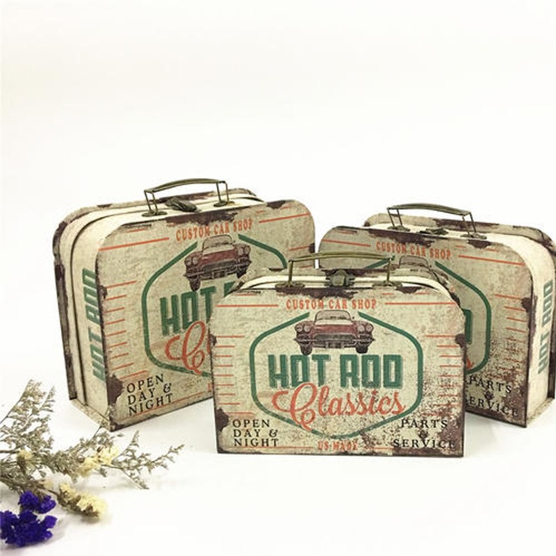 Qingdao Factory Foil Stamping Rigid Cardboard Suitcase Box with Ribbon for Birthday – Qingdao Foil Stamping Paper Box and Qingdao Embossing Cardboard Box price