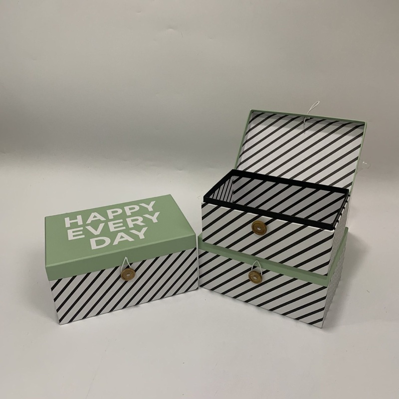 Stylish Striped Flip Rectangle 3 PCS Flower Forever Soap Flower Gift Gift Packaging Box – Bag and Gift Box price