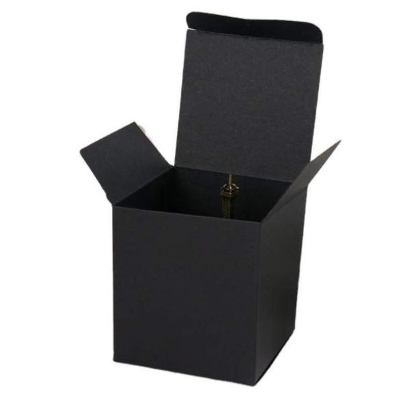 Prompt Goods 10*10*11cm Black Folding Small Cheap Paper Gift Box – Small Paper Box and Paper Box Gift Box Packaging Box price