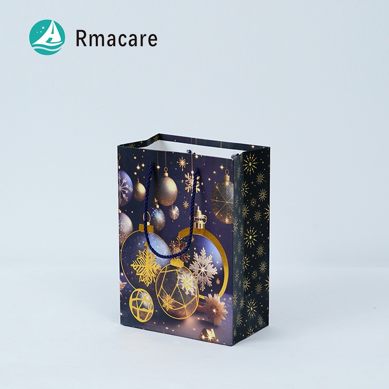 Xieli Christmas Tree Socks Bells Printed Nice Gift Paper Bag with Handle – Wine Bag and Gift Bag price
