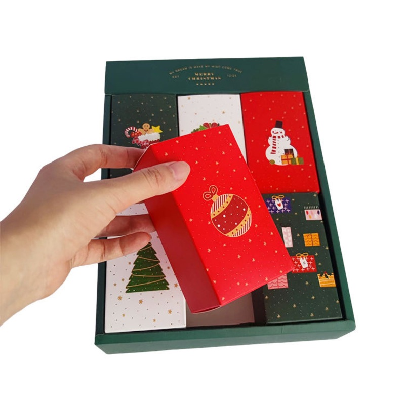 Christmas Countdown Design Advent Calendar 12 Days Paper Cardboard Box Custom New Year Ornament Food Nut Gift Box – Calender Gift Box and Christmas Gift Box price