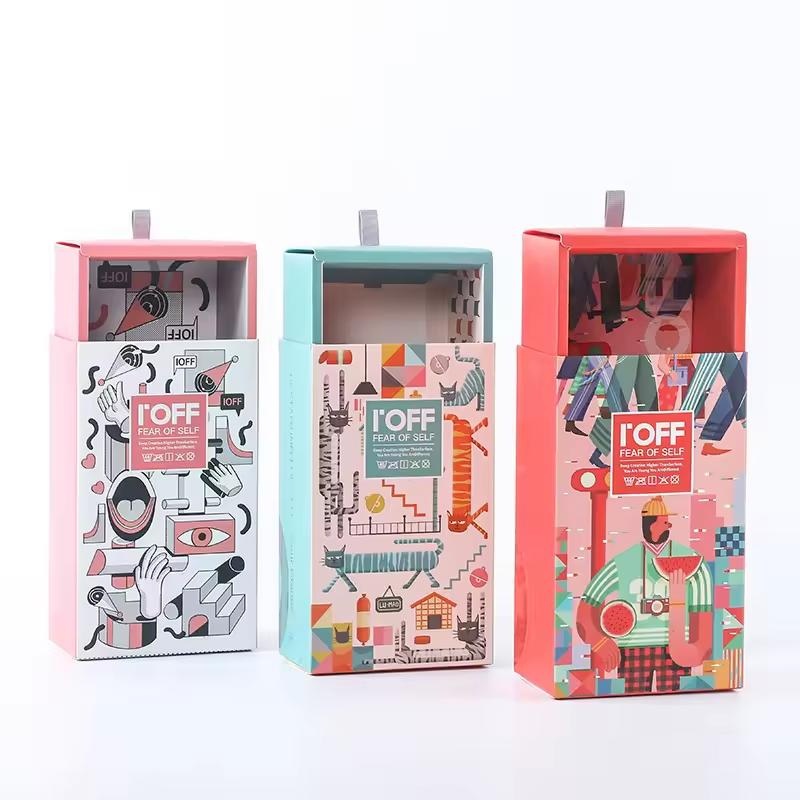 Custom Logo Cardboard Paper Printed Drawer Box Socks Underwear Packaging Folders Boxes for Kids – Packaging Box and Biscuit Box price