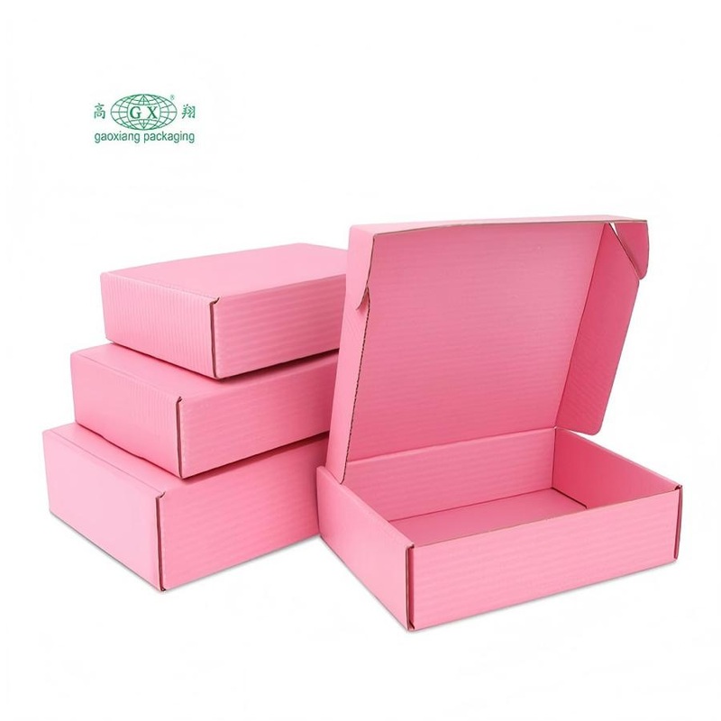 Custom Paper Packaging Pink E Flute Corrugated Cardboard Shipping Mailing Packing Box – Corrugated Box and Mailer Corrugated Box price