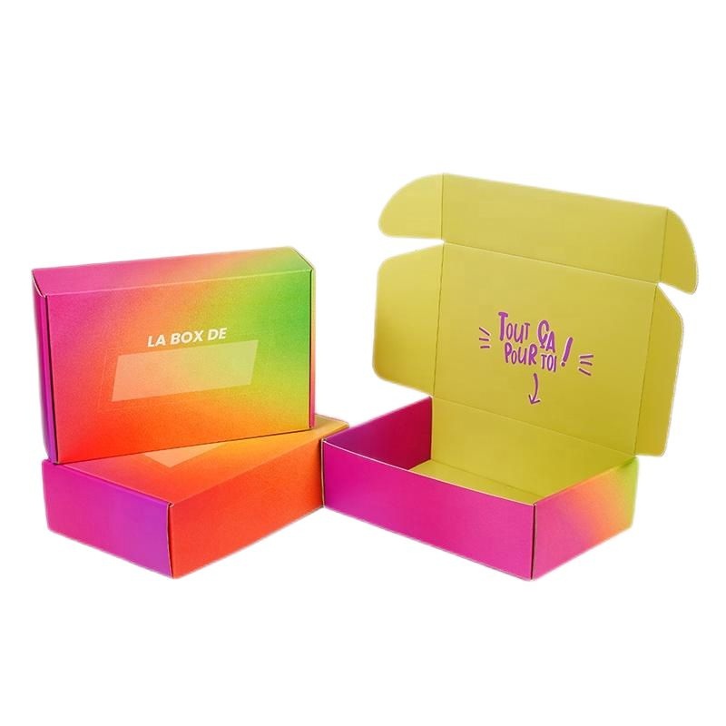 Wholesale Custom Logo Corrugated Flat Folding Pink Boxes Clothing Printed Durable Corrugated Cardboard Shipping Box – Shipping Box and Mailing Box price