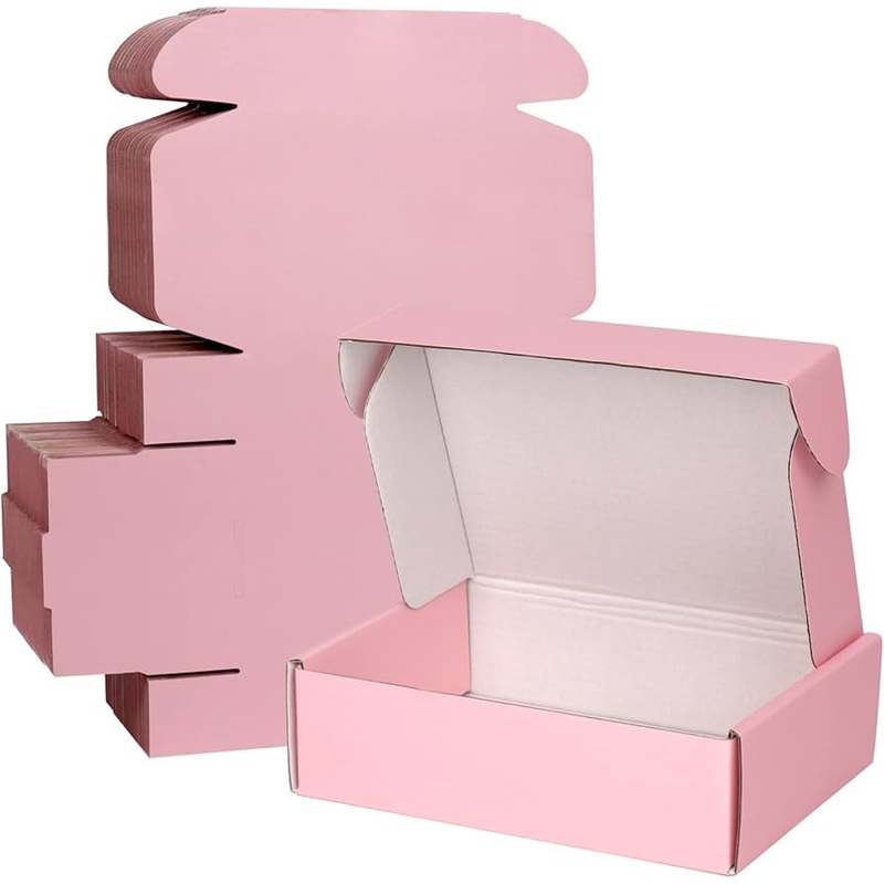 Wholesale Pink Cardboard Boxes with Custom Logo for Apparel – Paper Box and Custom Printed Boxes price