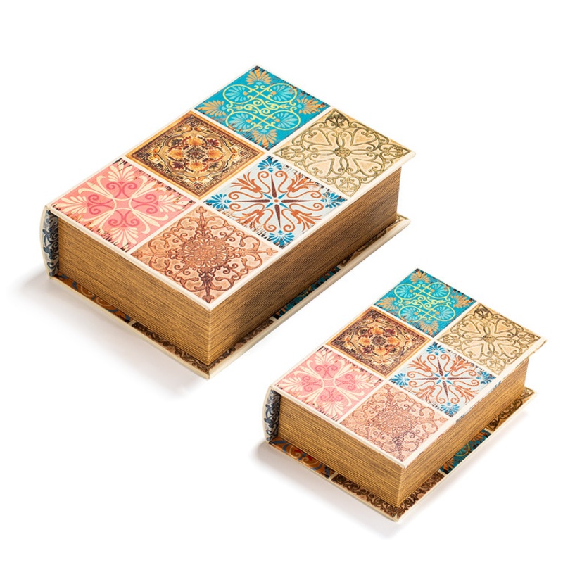 New Arrival Custom Retro Book Shape Luxury Collection Jewelry Cosmetic Christmas Gift Packing Box – Gift Packing Box and Storage Box price