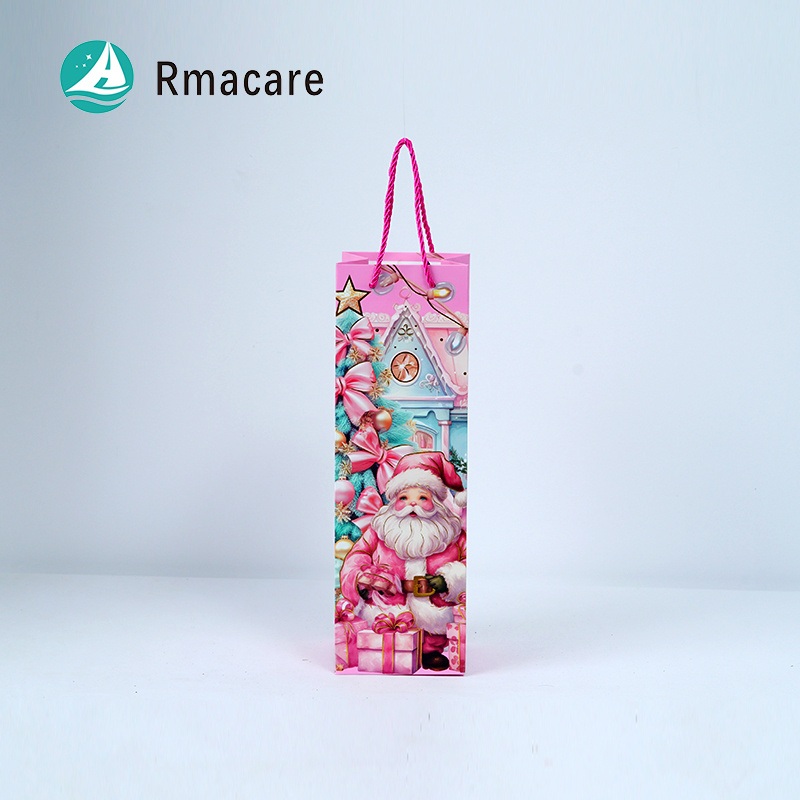 Printed Luxury Cardboard Red Wine Bottle Packaging Paper Bag Customized Christmas Gift Wine Paper Bags with Your Own Logo – Wine Bag and Gift Bag price