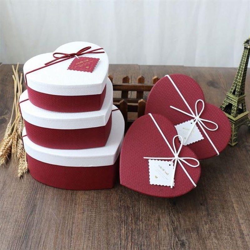 Qingdao Factory Metallic Effiects Rigid Cardboard Heart Shape Paper Gift Box with Ribbon for Birthday – Qingdao Foil Stamping Paper Box and Qingdao Embossing Cardboard Box price